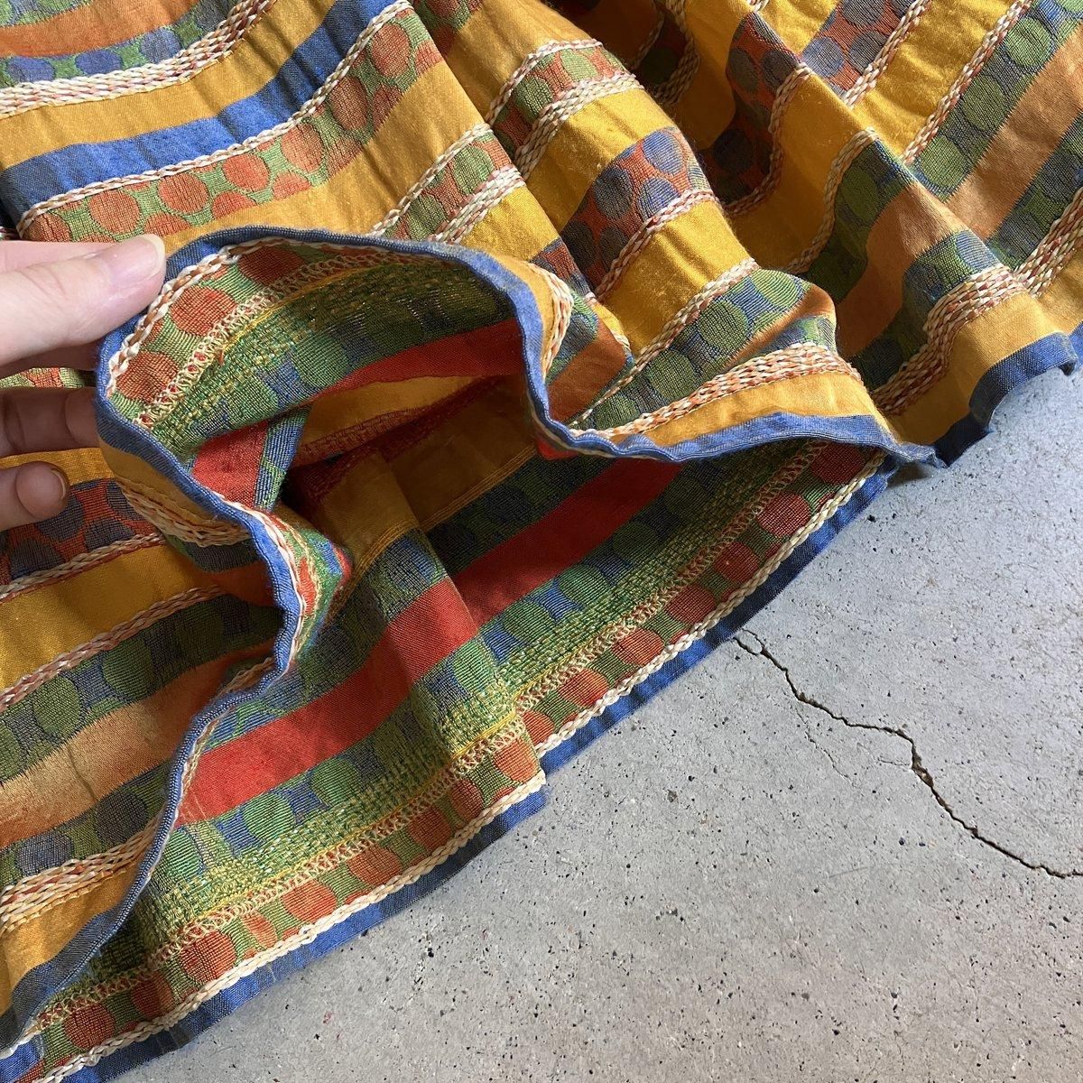 ե ơ 㥬 ޥܡ ܥåå ȡFrench Vintage Jacquard Multiborder Skirt