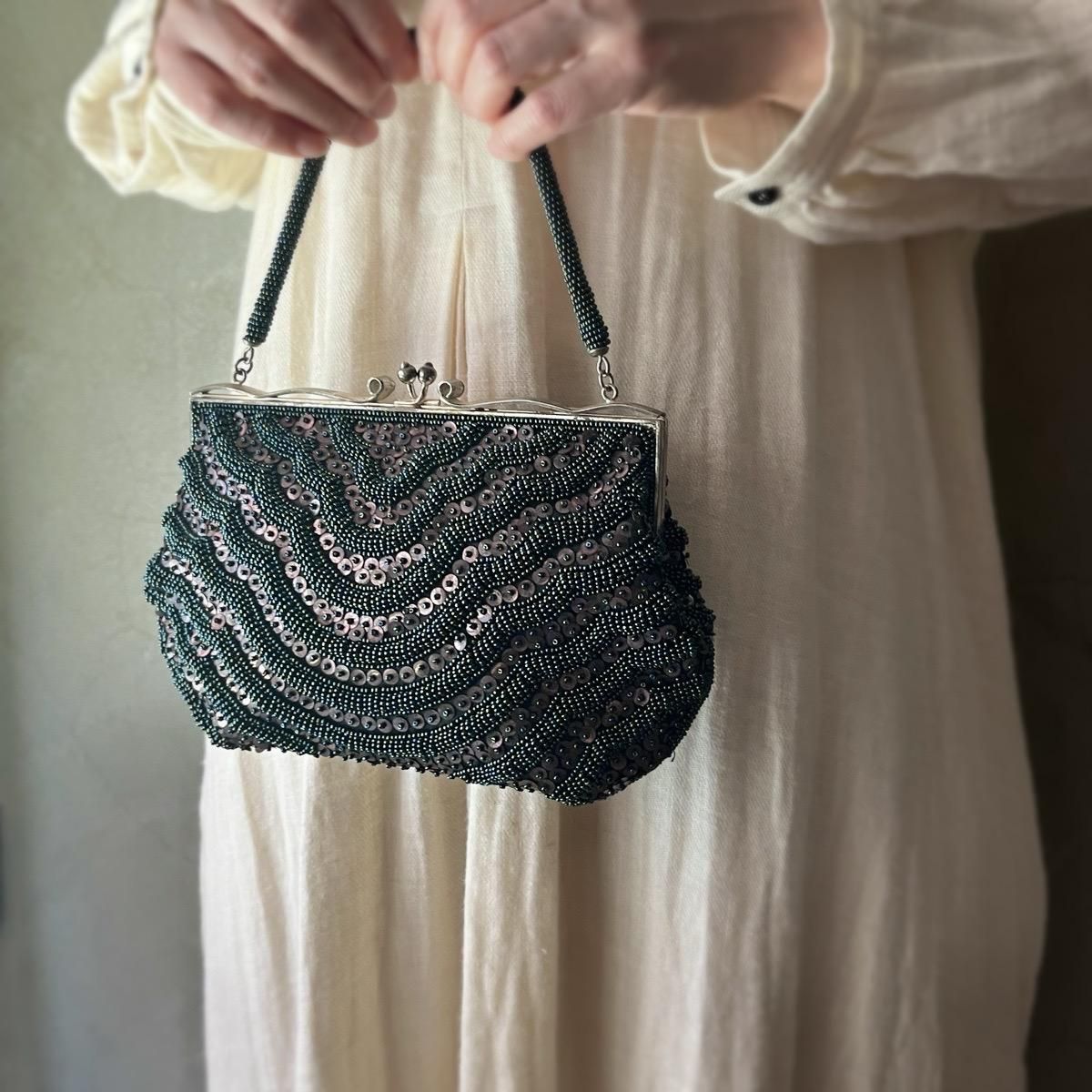 ơ ӡ&ѥ󥳡 ХåVintage Beads&Sequin Bag