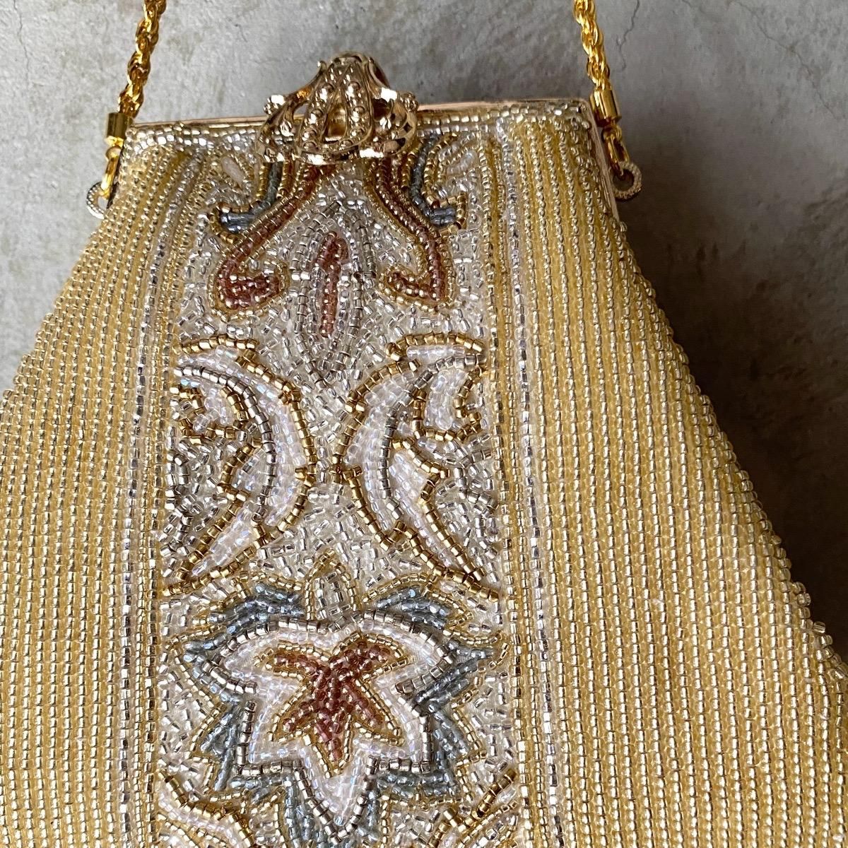 ơ ӡ ꡼ ХåVintage Beads Leaf Pattern Bag