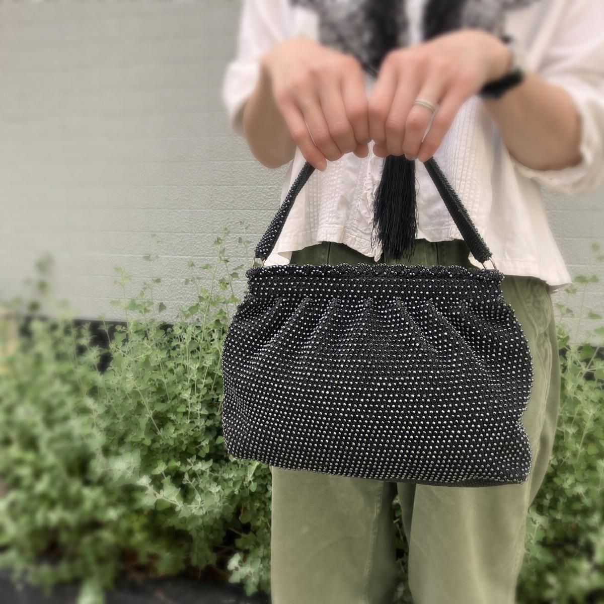 ヴィンテージ ビーズ クロッシェ バッグ(Vintage Beads Crochet Bag)- JeJe PIANO ONLINE BOUTIQUE 神戸のアンティーク時計,ジュエリー,ファッション専門店 ヴィンテージ ビーズ クロッシェ バッグ(Vintage Beads Crochet Bag)- JeJe PIANO ONLINE BOUTIQUE 神戸のアンティーク時計,ジュエリー,ファッション専門店