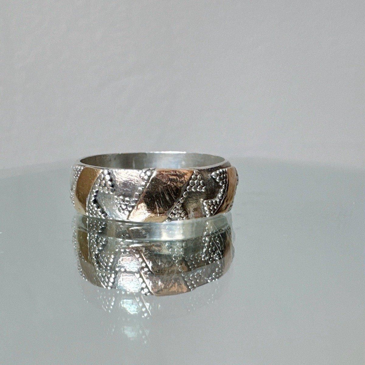 ơ С ĥ Хɥ  Vintage Silver Gold Filled Ring