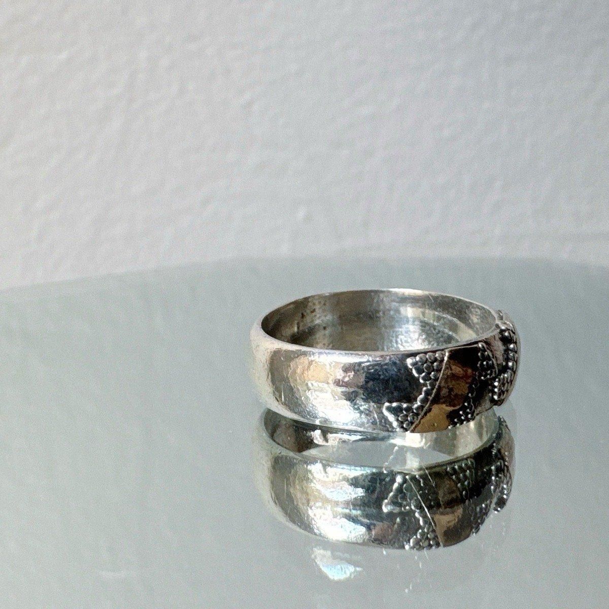 ơ С ĥ Хɥ  Vintage Silver Gold Filled Ring