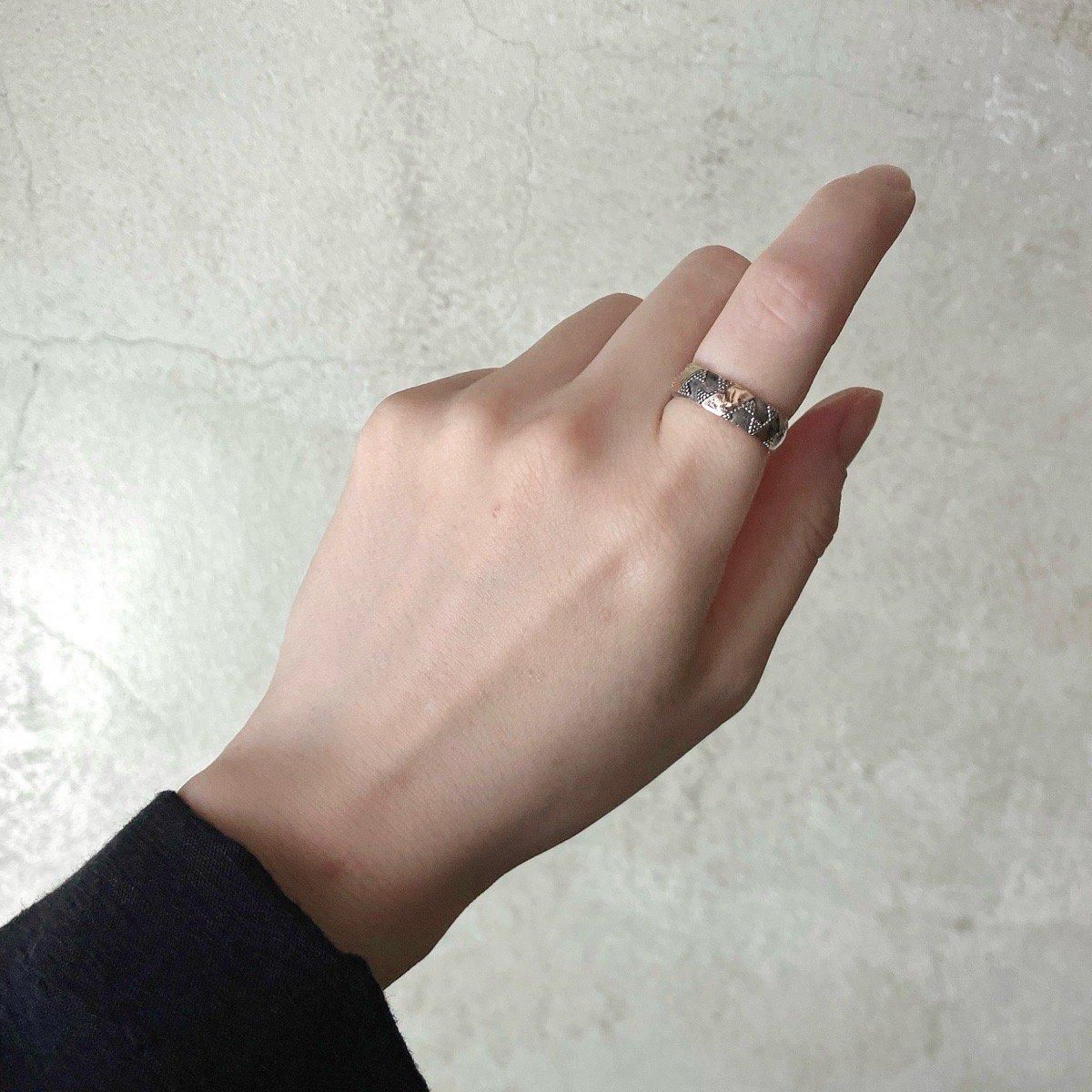 ơ С ĥ Хɥ  Vintage Silver Gold Filled Ring