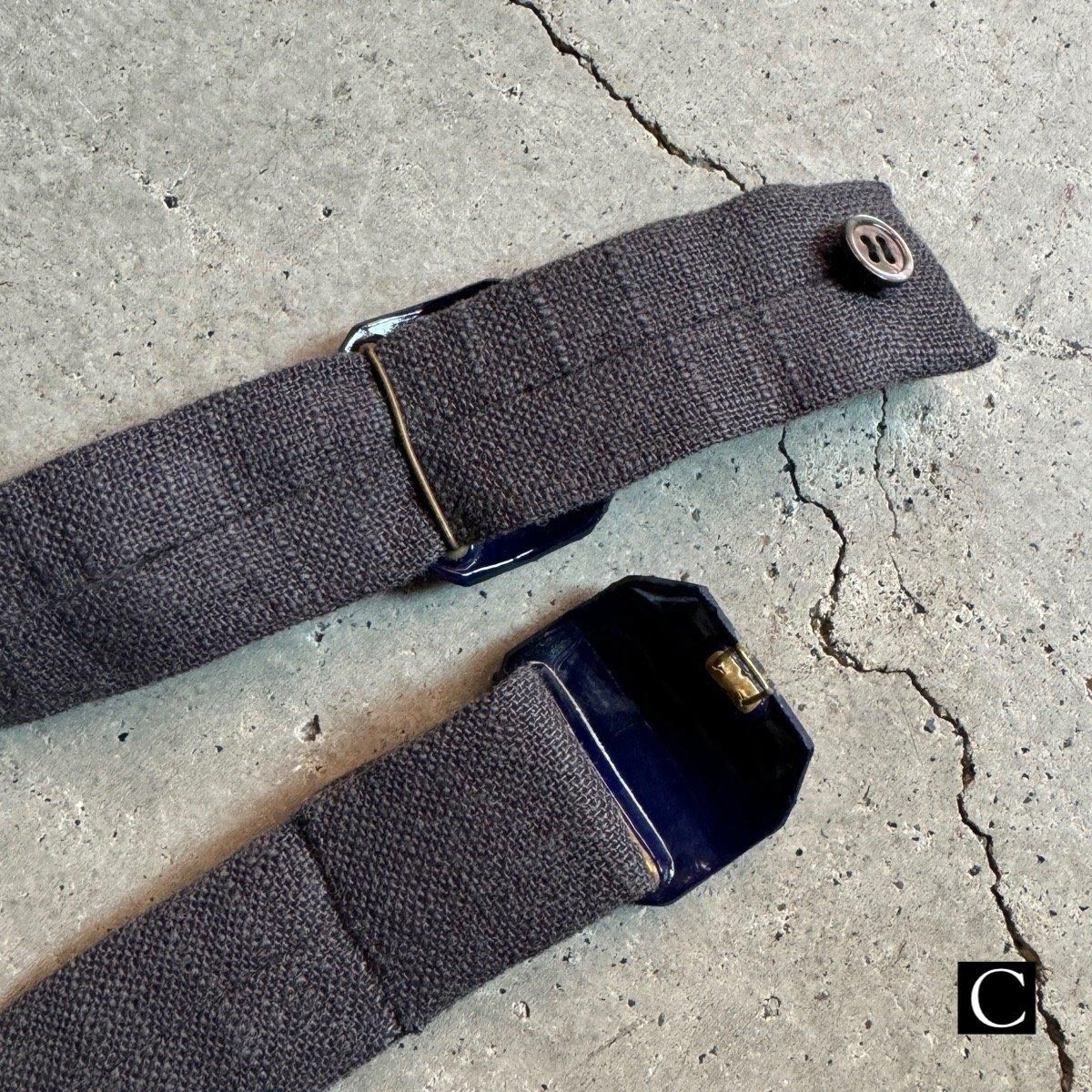 ꥸʥ٥ ߥ / 1920-30ǯ   饹 С饤 Хå Czech Glass Buckle