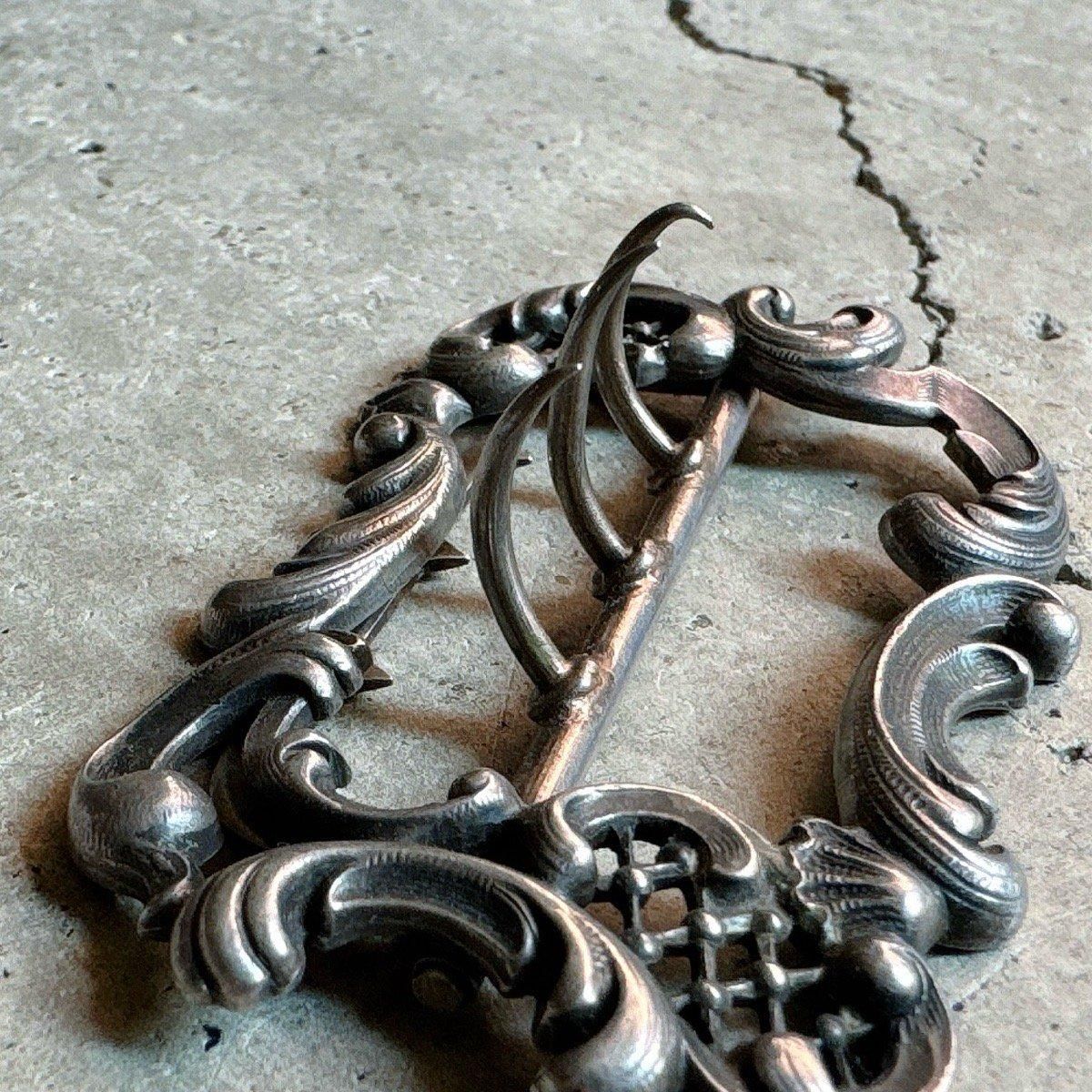 ꥸʥ٥ ߥ / 1900-10ǯ ᥿ 磻ɥХå Metal Wide Buckle