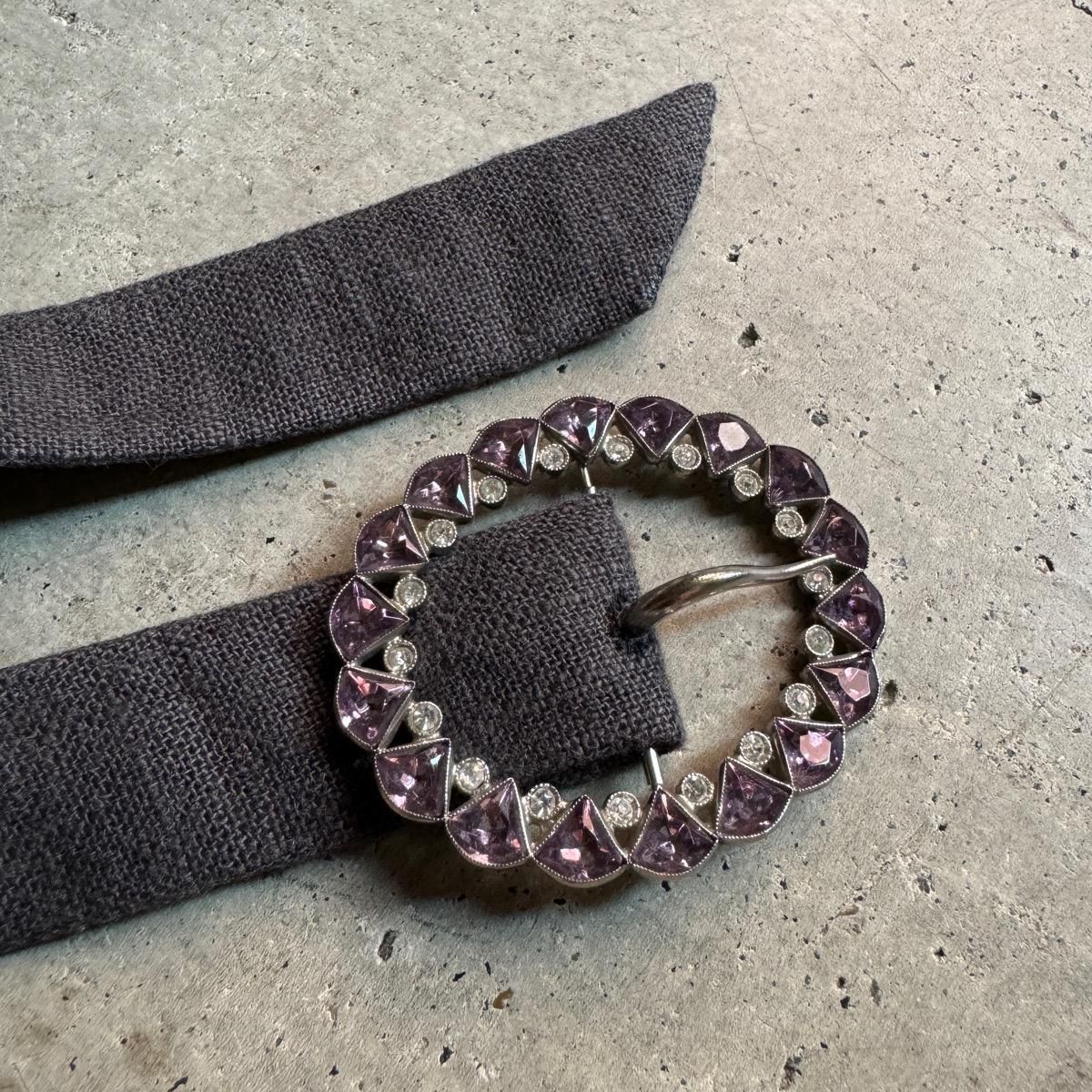 ꥸʥ٥ / 1930ǯ ե ѡץ륬饹 ХХåOriginal Belt / Glass Metal Buckle