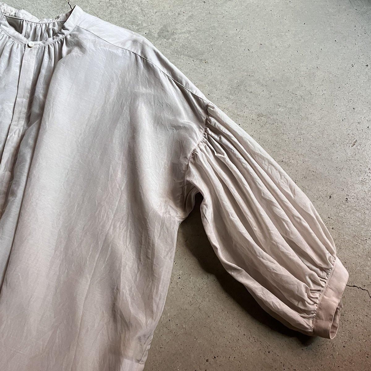 suzuki takayuki puff-sleeve blouseʥ業 ѥե꡼֥֥饦Ice Grey