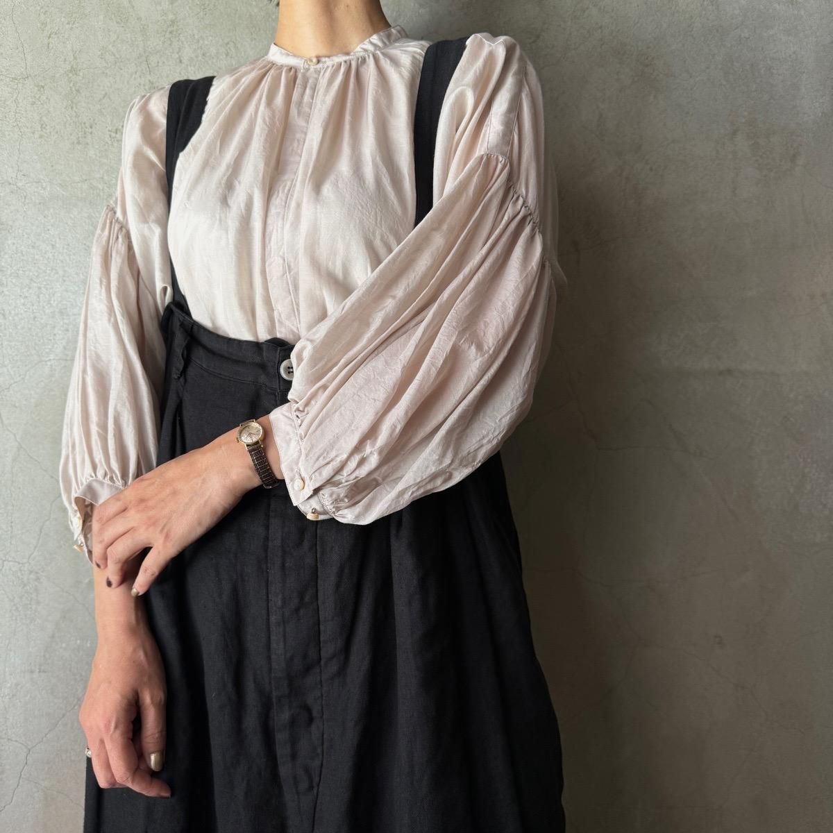 suzuki takayuki puff-sleeve blouseʥ業 ѥե꡼֥֥饦Ice Grey