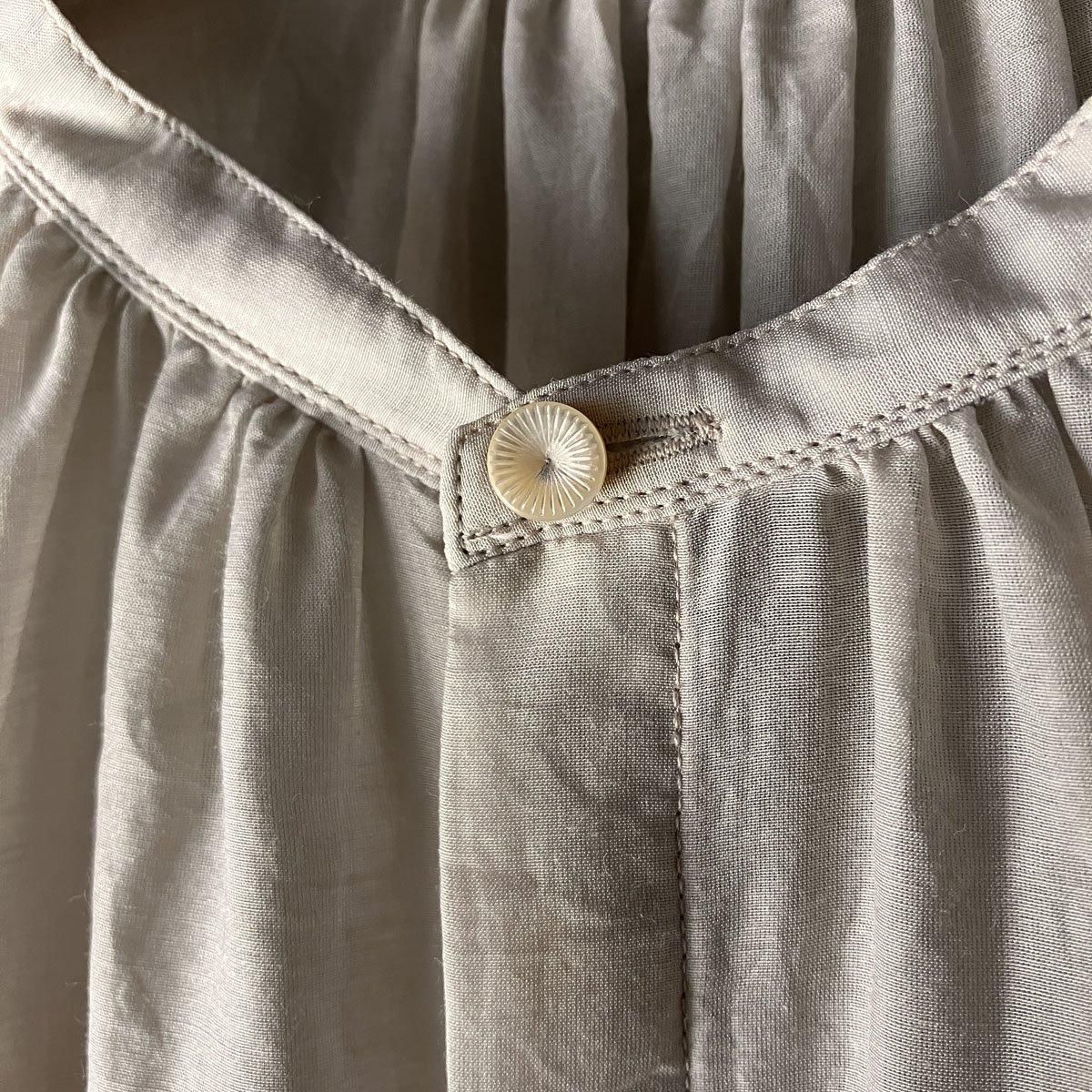 suzuki takayuki puff-sleeve blouseʥ業 ѥե꡼֥֥饦Ice Grey