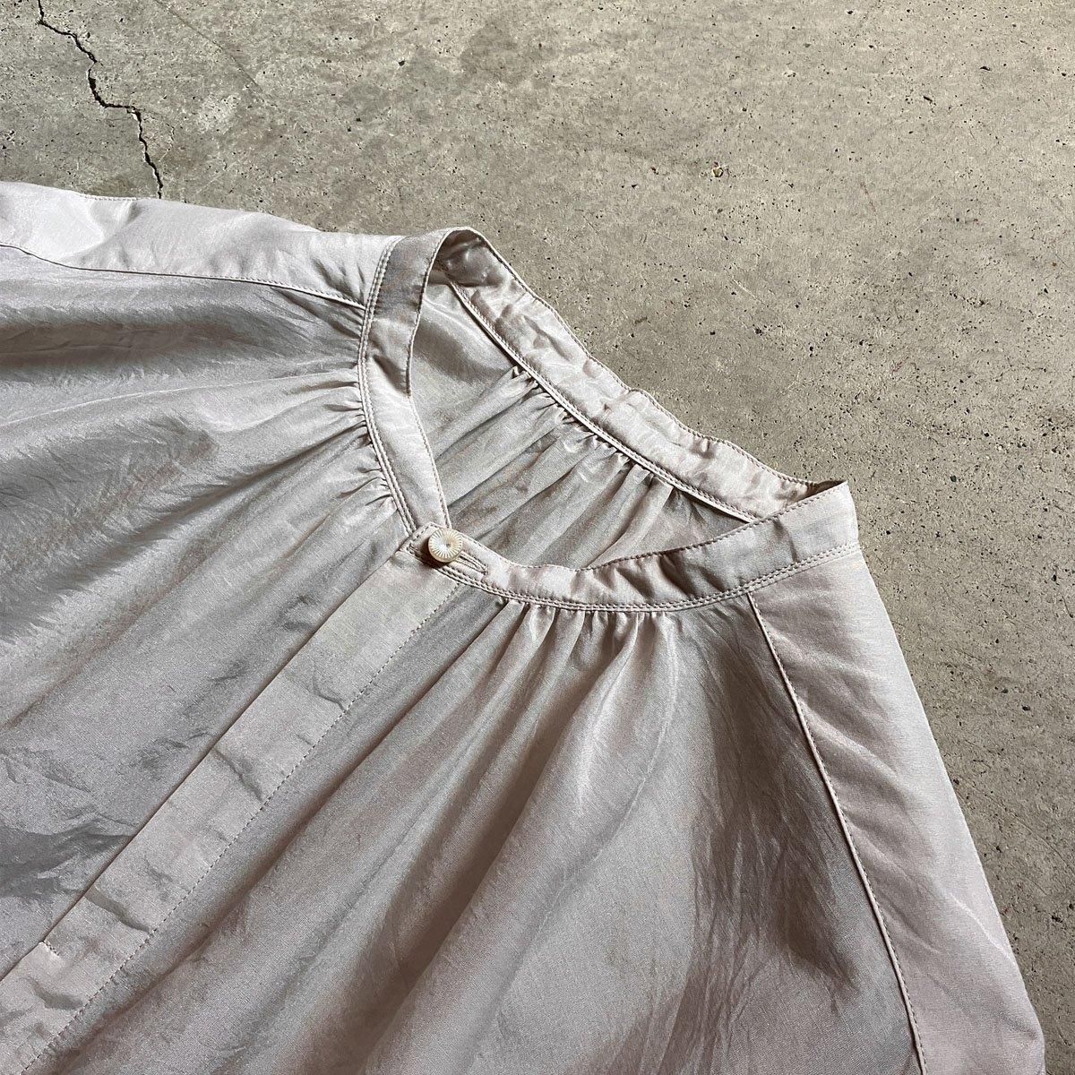suzuki takayuki puff-sleeve blouseʥ業 ѥե꡼֥֥饦Ice Grey