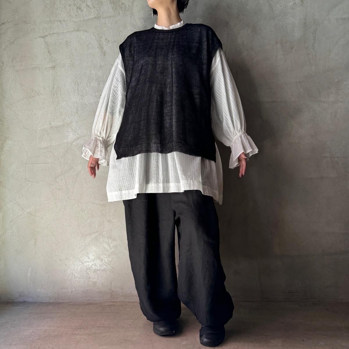 suzuki takayuki stripe smock blouseʥ業 ȥ饤ץå֥饦White