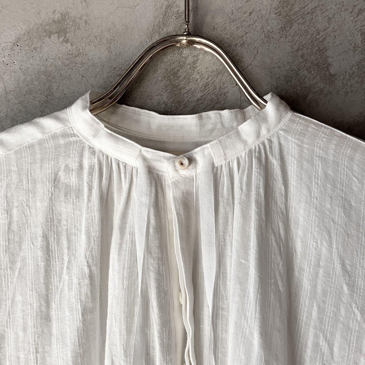 suzuki takayuki stripe smock blouseʥ業 ȥ饤ץå֥饦White