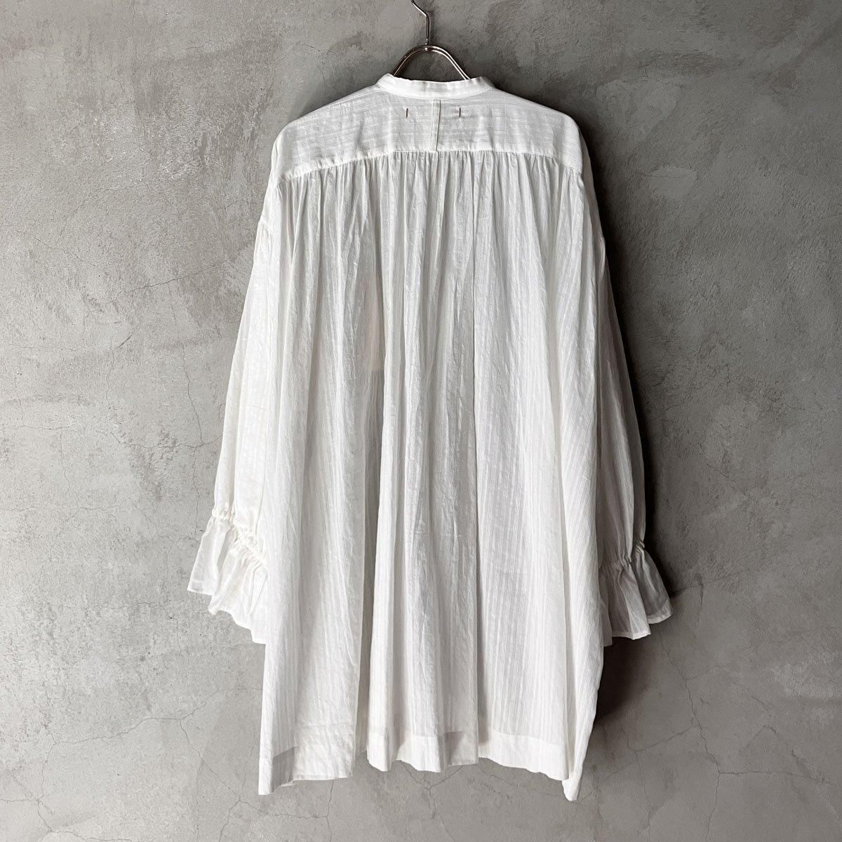 suzuki takayuki stripe smock blouseʥ業 ȥ饤ץå֥饦White