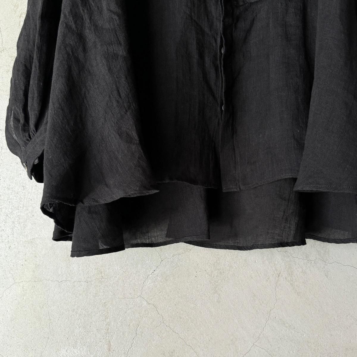 suzuki takayuki frilled blouseʥ業 եɥ֥饦Black