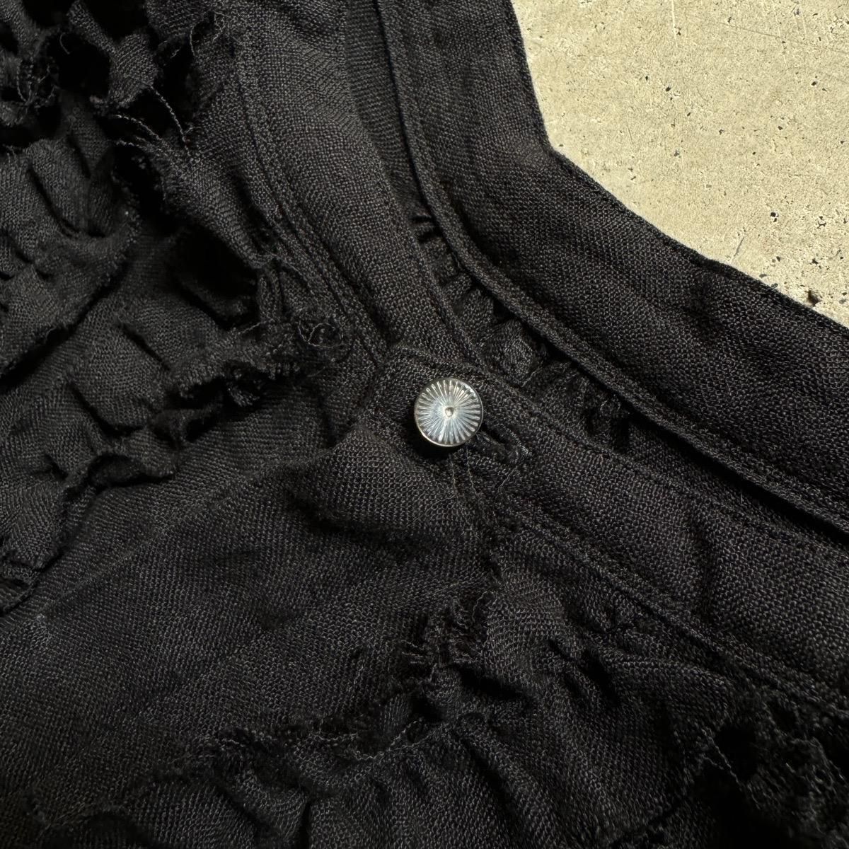 suzuki takayuki frilled blouseʥ業 եɥ֥饦Black