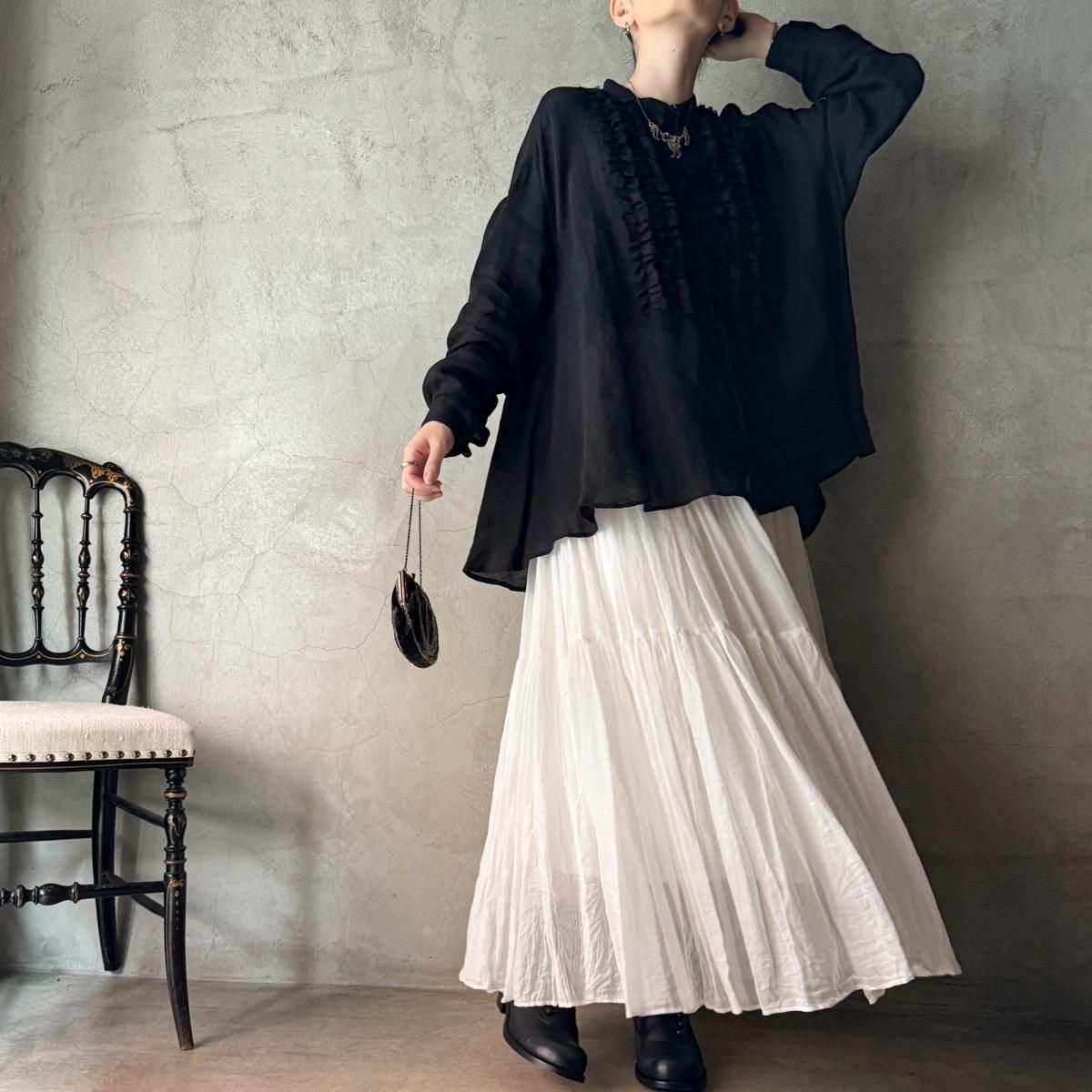 珍しい  suzuki takayuki フリルド blouse（スズキタカユキ frilled トップス