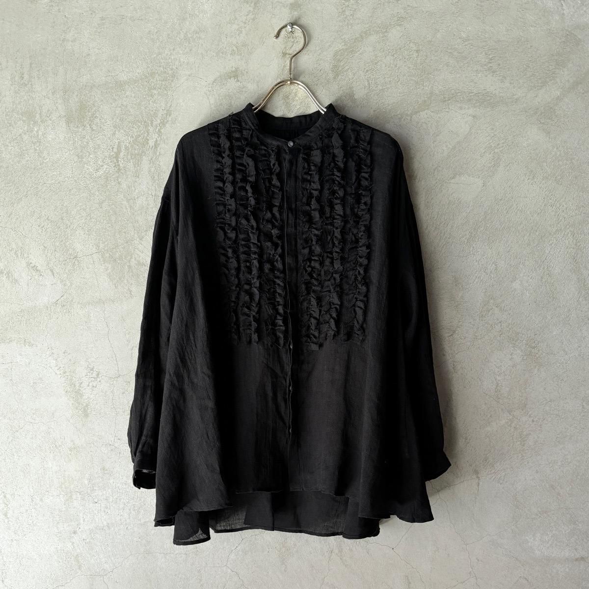 suzuki takayuki frilled blouseʥ業 եɥ֥饦Black