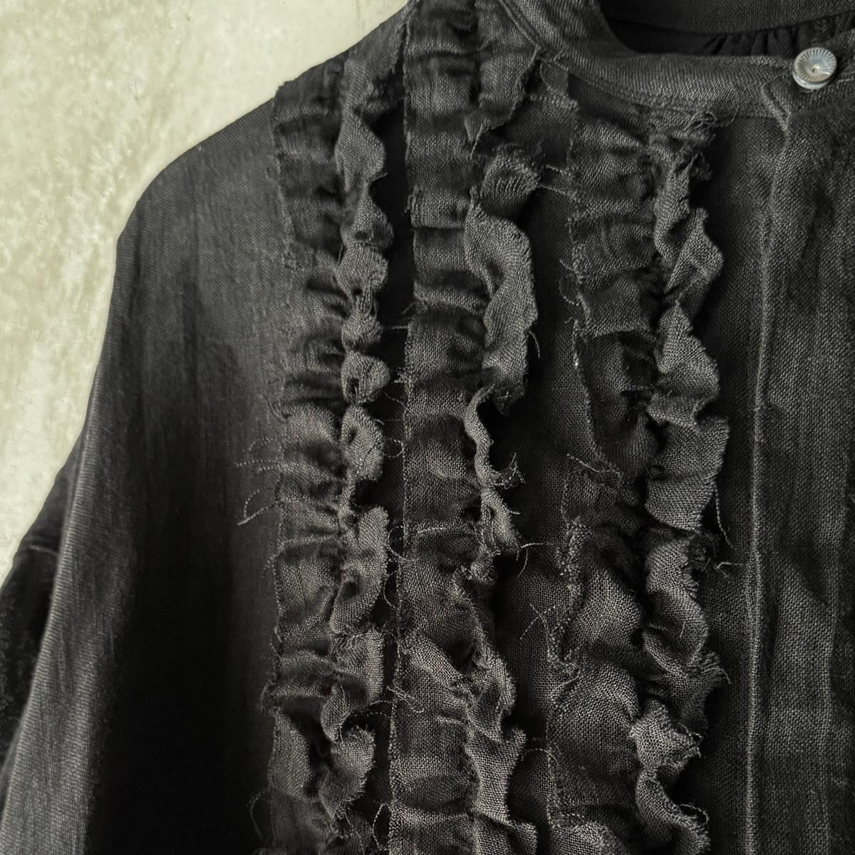 suzuki takayuki frilled blouseʥ業 եɥ֥饦Black