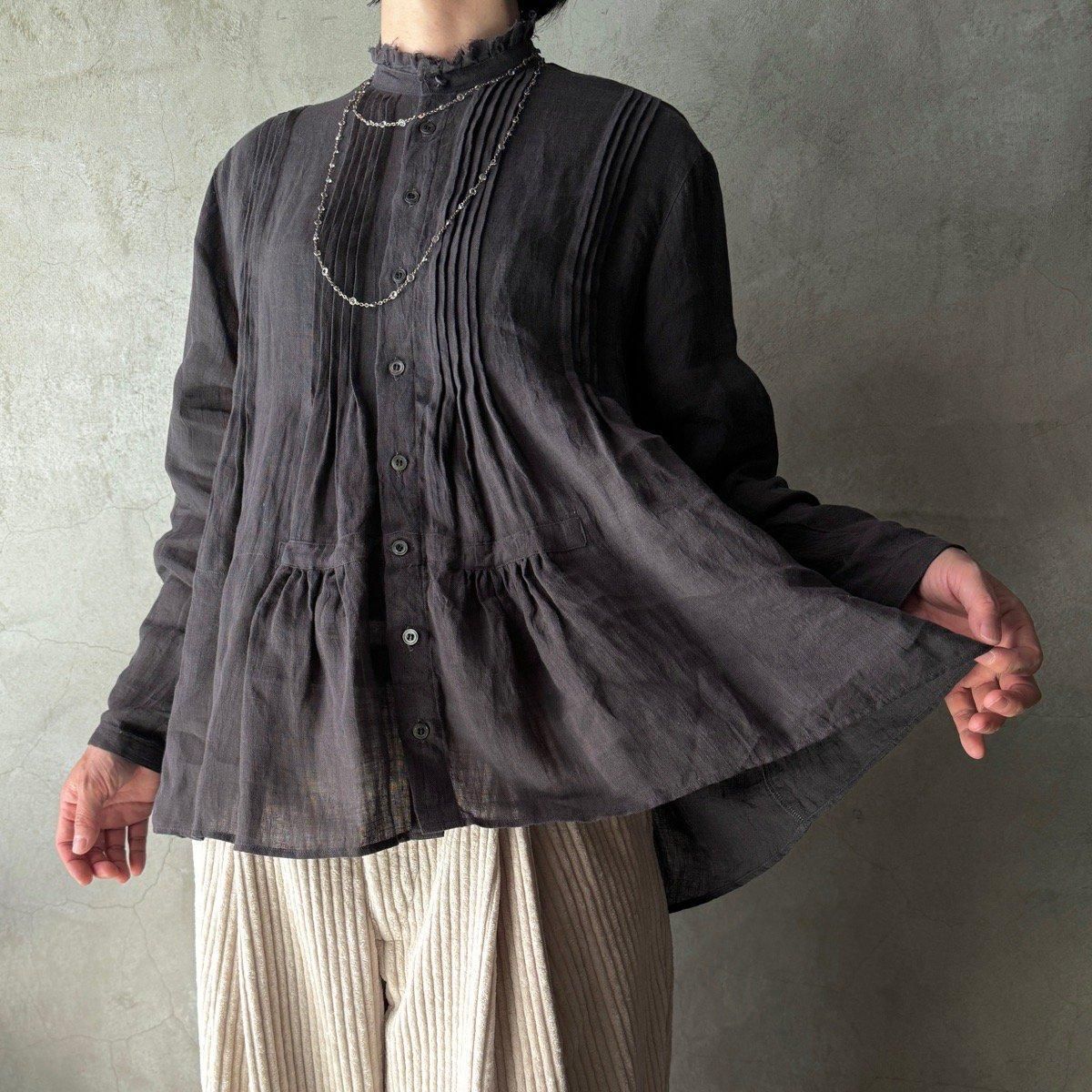 suzuki takayuki pin-tuck blouseʥ業 ԥ󥿥å֥饦Dark bronze