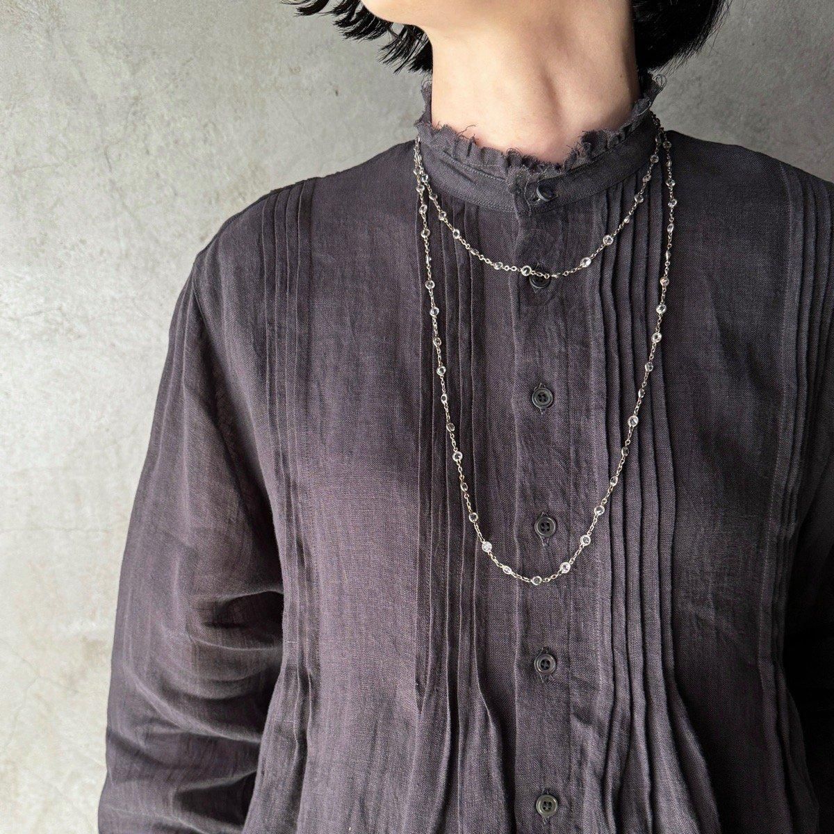 suzuki takayuki pin-tuck blouseʥ業 ԥ󥿥å֥饦Dark bronze
