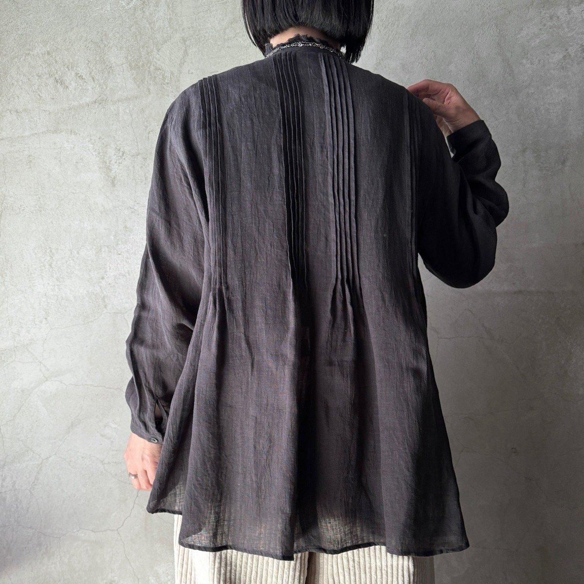 suzuki takayuki pin-tuck blouseʥ業 ԥ󥿥å֥饦Dark bronze