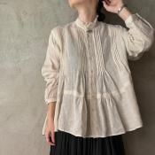 suzuki takayuki pin-tuck blouseʥ業 ԥ󥿥å֥饦Ivory