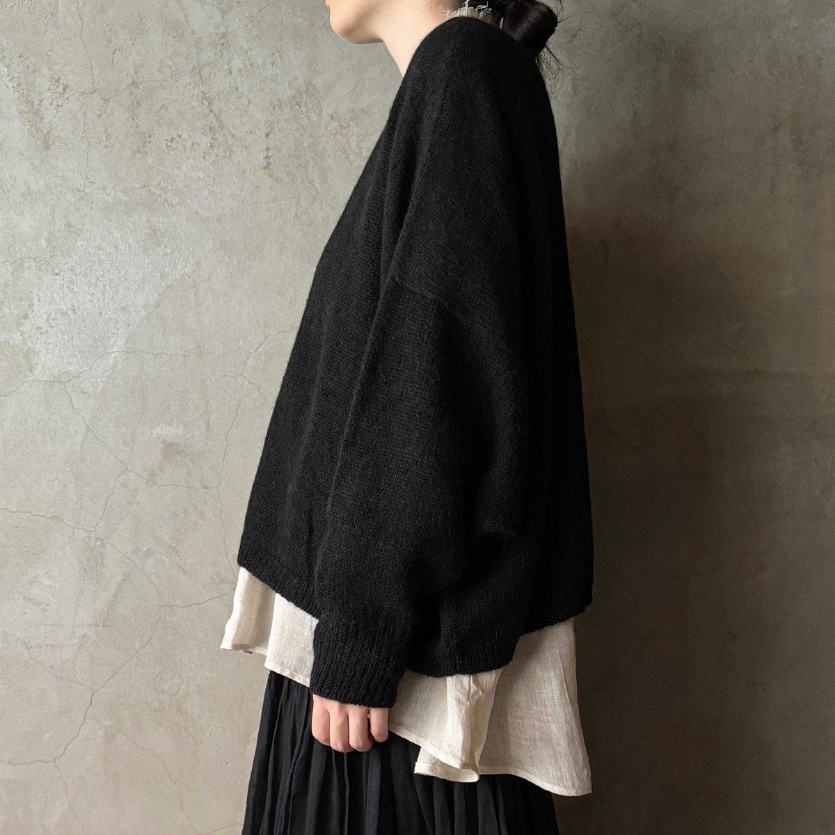 suzuki takayuki alpaca knitted capeʥ業 ѥ ˥åƥɥסBlack