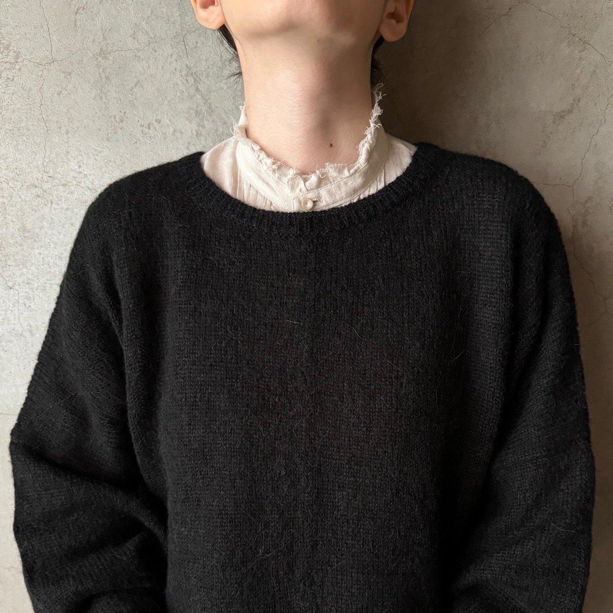 suzuki takayuki alpaca knitted capeʥ業 ѥ ˥åƥɥסBlack