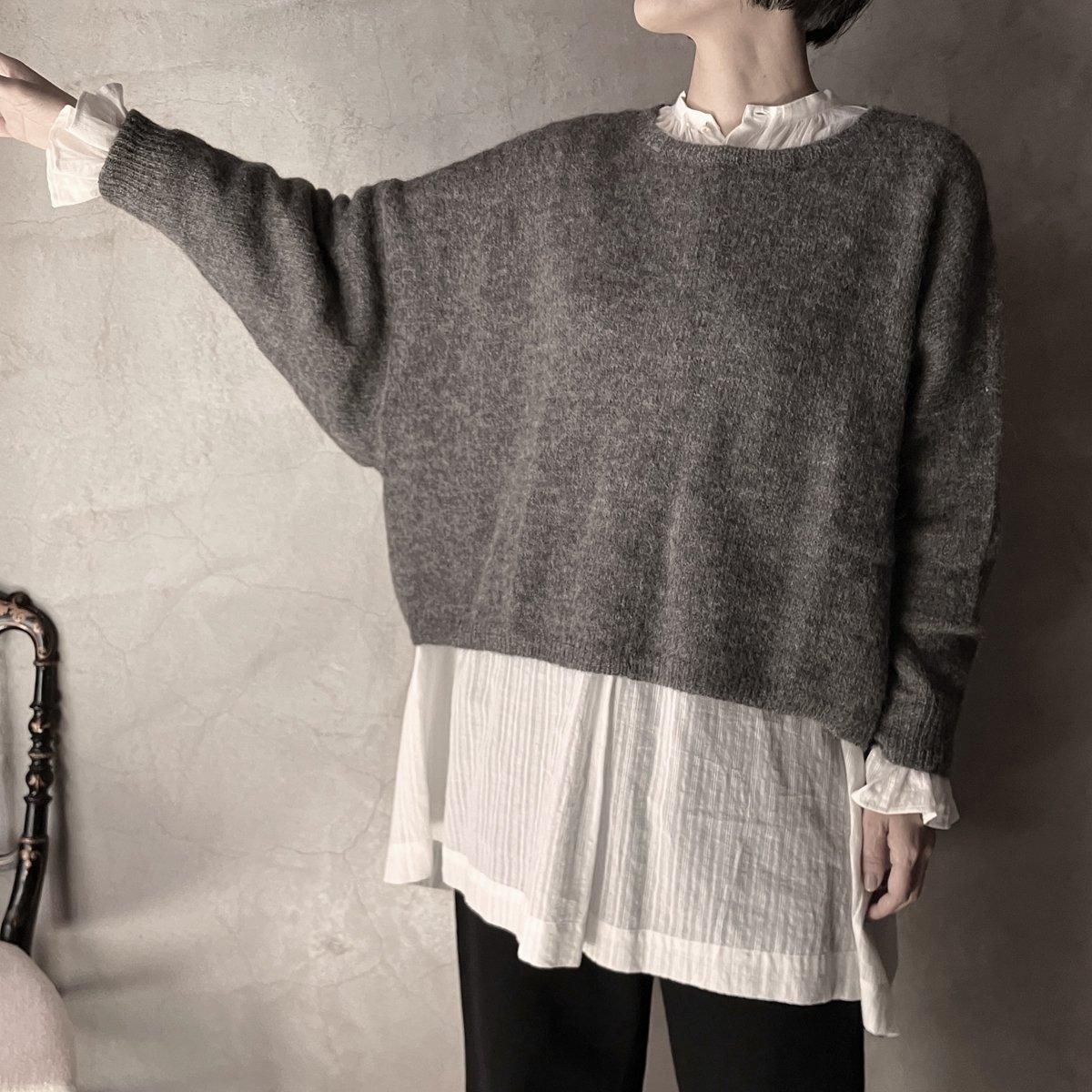 suzuki takayuki alpaca knitted capeʥ業 ѥ ˥åƥɥסHeather charcoal
