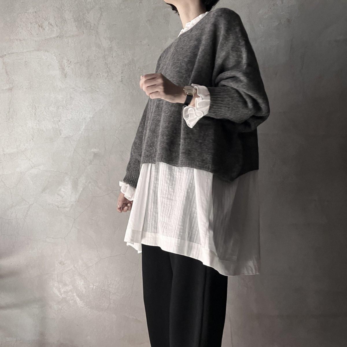 suzuki takayuki alpaca knitted capeʥ業 ѥ ˥åƥɥסHeather charcoal
