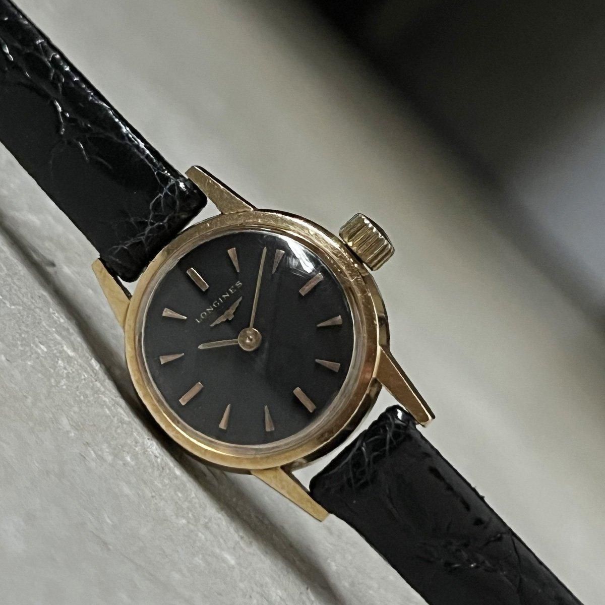 LONGINES(ロンジン)18KYG 金無垢 ラウンドケース 黒文字盤 LONGINES(ロンジン)18KYG 金無垢 ラウンドケース 黒文字盤