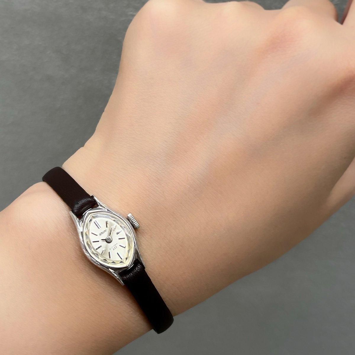 CITIZEN RHONE（シチズン ローヌ）マーキース型 カットガラス 純正尾錠