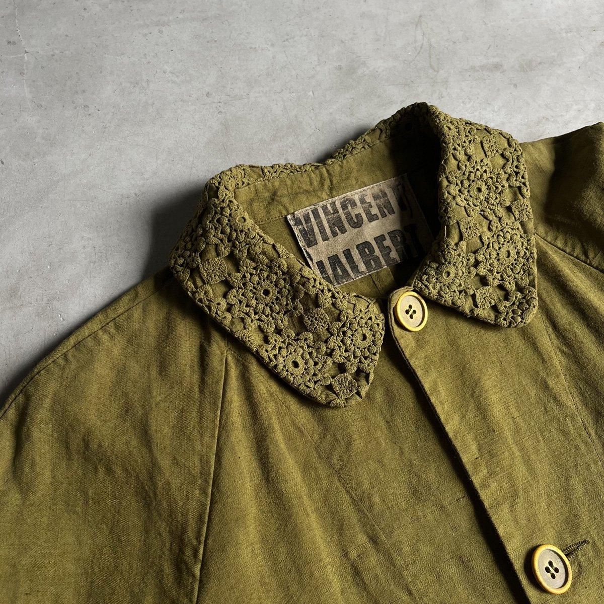 VINCENT JALBERT Lace Collar Coat (󥻥 ١ 졼顼  ) Khaki