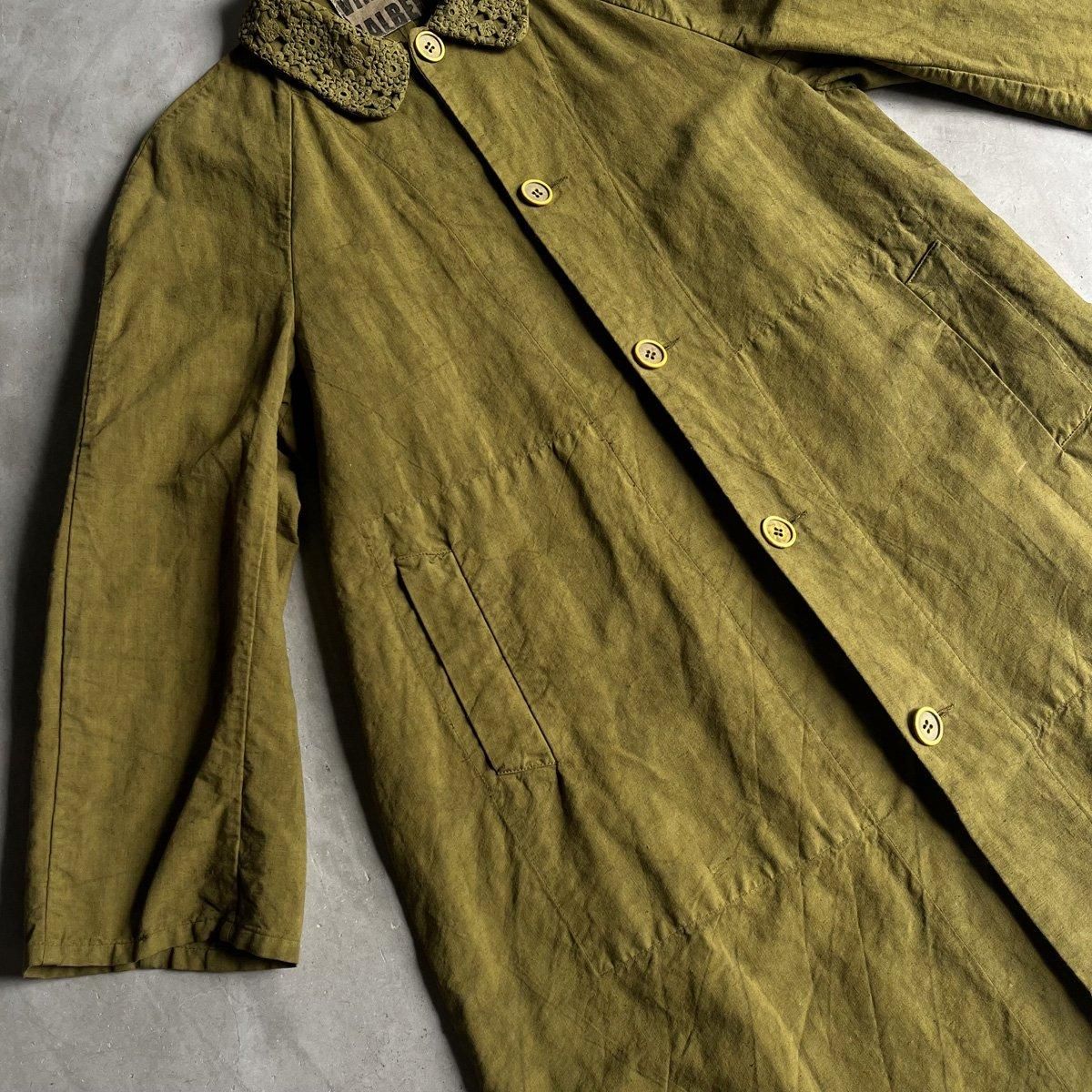 VINCENT JALBERT Lace Collar Coat (󥻥 ١ 졼顼  ) Khaki