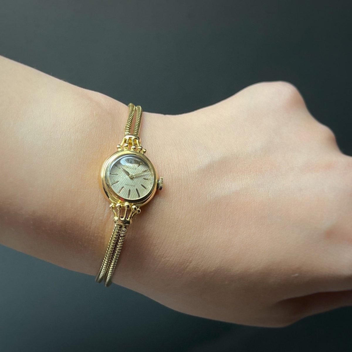 <img class='new_mark_img1' src='https://img.shop-pro.jp/img/new/icons13.gif' style='border:none;display:inline;margin:0px;padding:0px;width:auto;' />1957ǯ ROLEX PRECISIONʥå ץ쥷18KYG 饰 ֥쥹