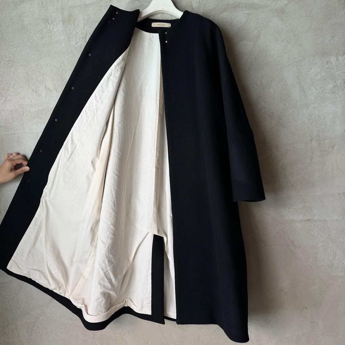 suzuki takayuki no-collar coatʥ業 Ρ顼ȡBlack