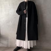 suzuki takayuki no-collar coatʥ業 Ρ顼ȡBlack