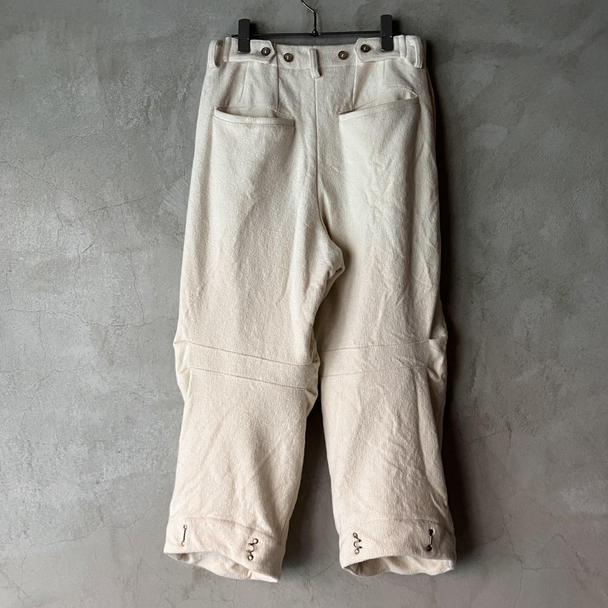 yuta matsuoka 23ssバギーパンツ YUTA MATSUOKA baggy pants / double weave cotton wool linen