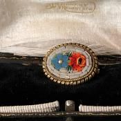 1950-60ǯ ޥ⥶ե֥195060's Glass Blass Roman Mosaic Brooch