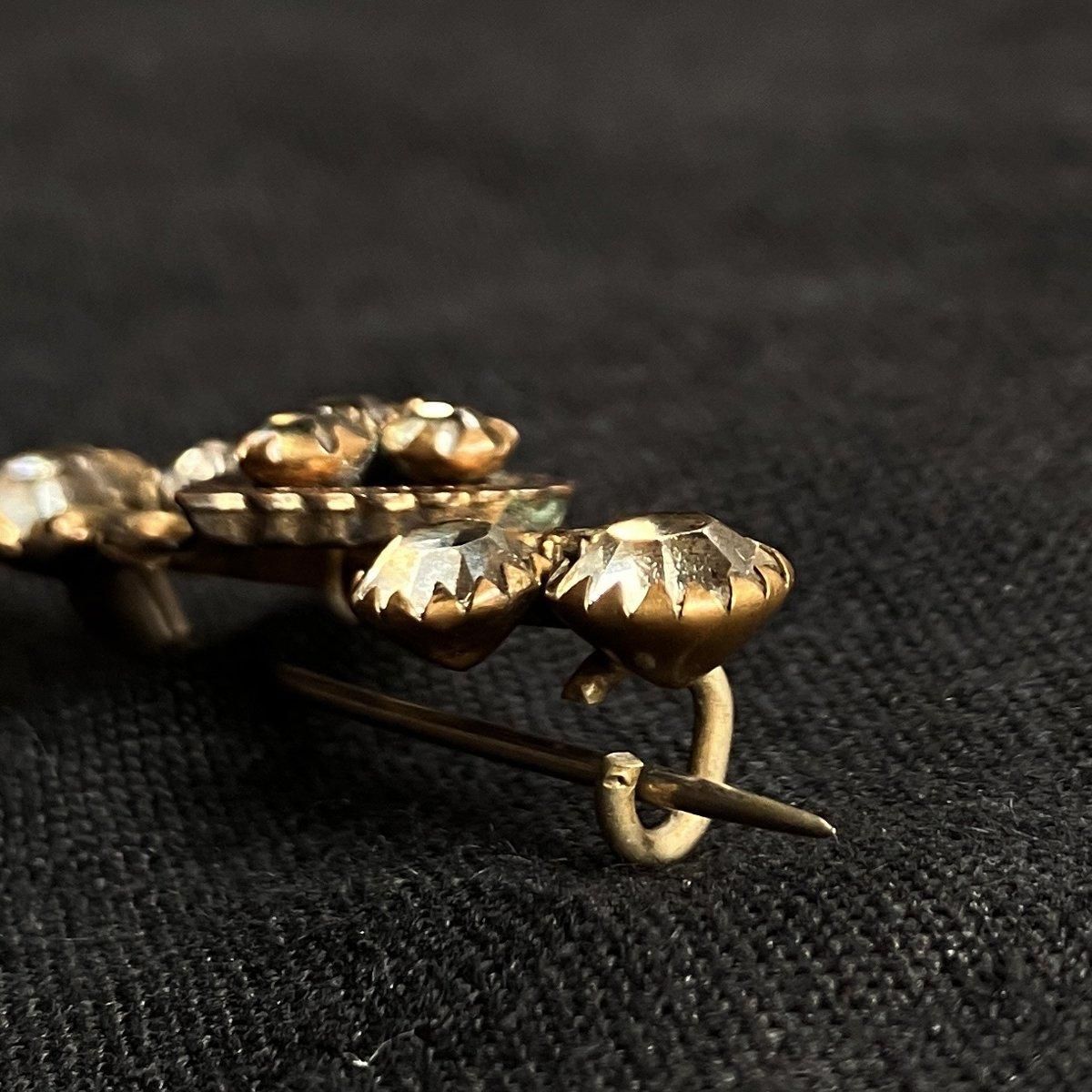 エドワーディアン 真鍮 ガラス ハート ブローチ(Brass Glass エドワーディアン 真鍮 ガラス ハート ブローチ(Brass Glass