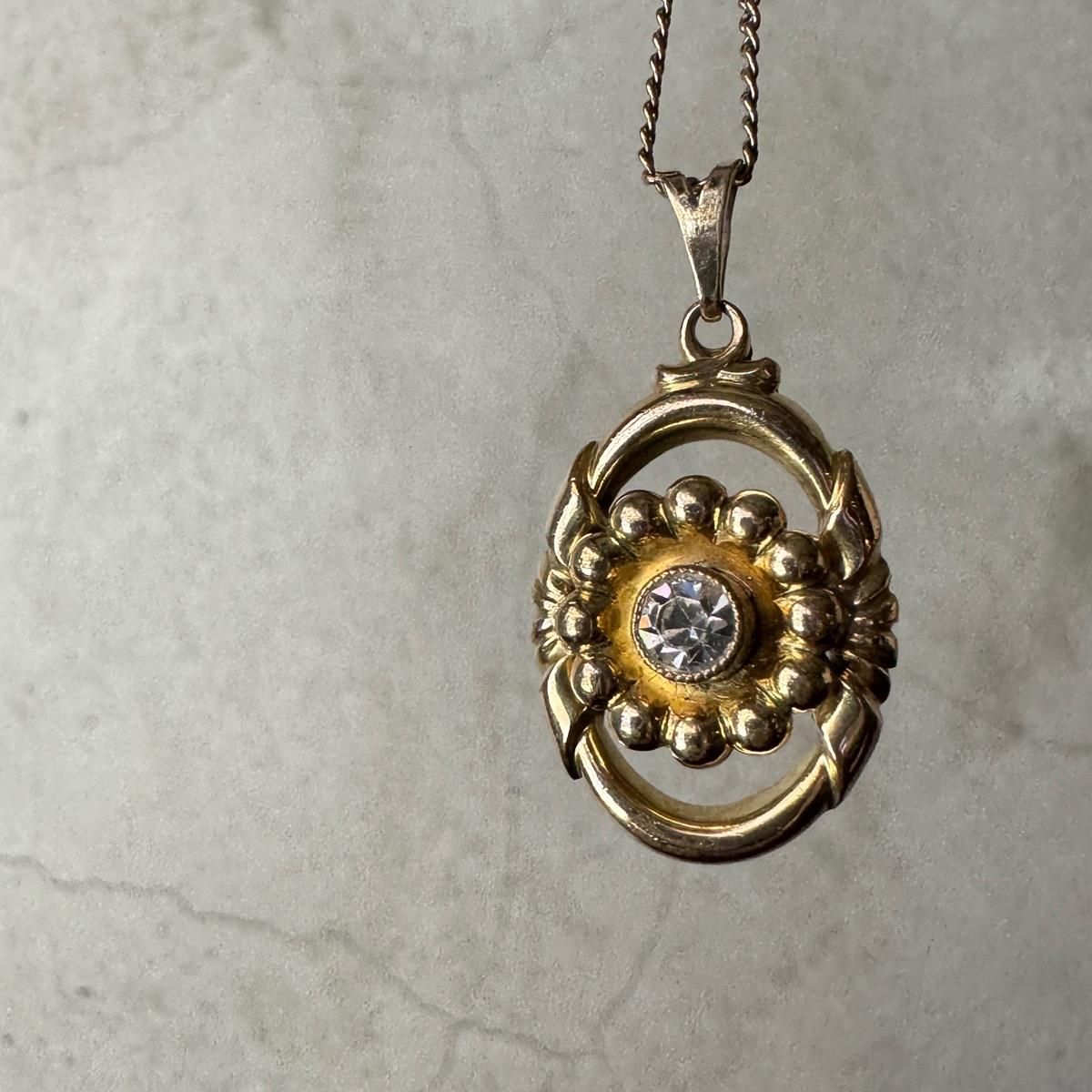 1920-30ǯ ĥ ե ͥå쥹Double gold plate Necklace
