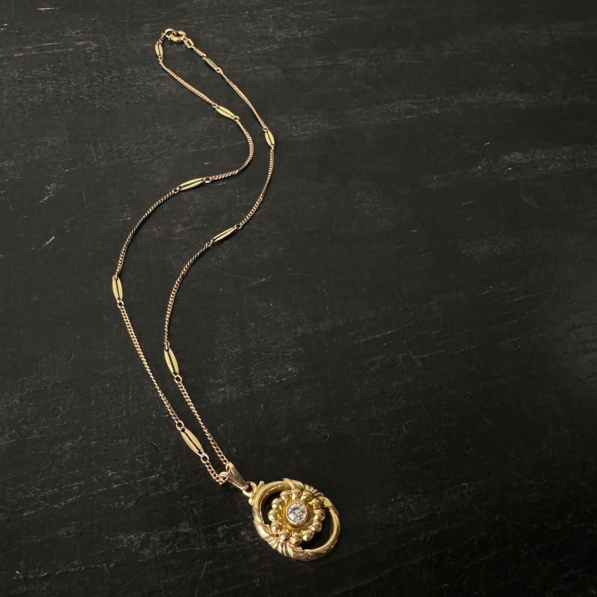 1920-30ǯ ĥ ե ͥå쥹Double gold plate Necklace