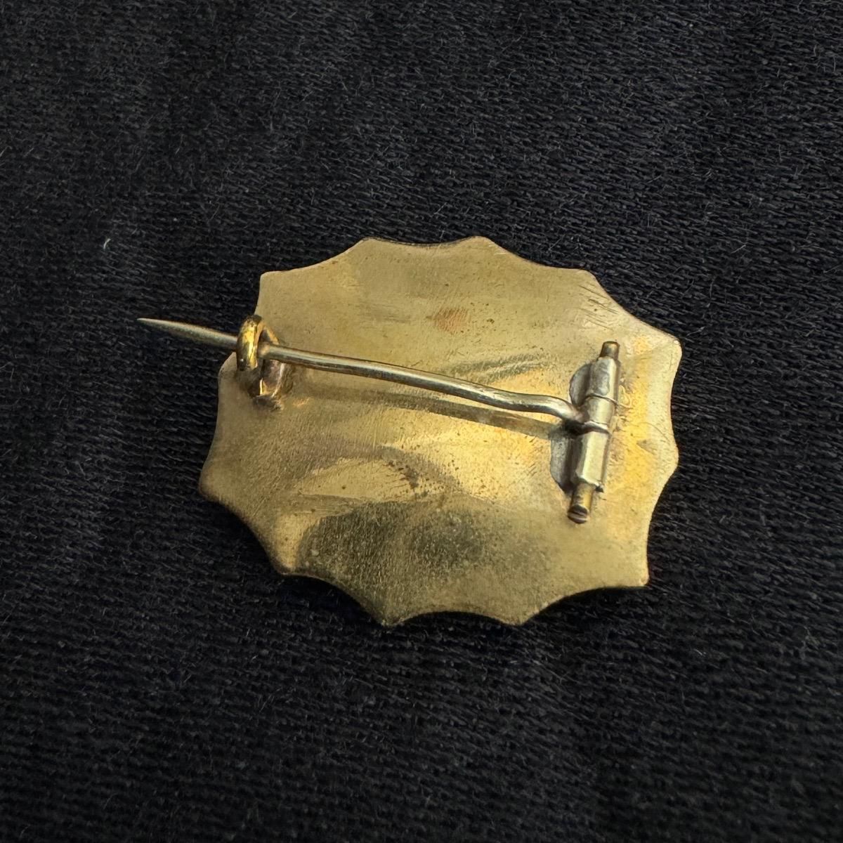 ȥꥢ С  إ ⡼˥󥰥֥Victorian  Silver Gilt Mourning Brooch