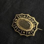 ȥꥢ С  إ ⡼˥󥰥֥Victorian  Silver Gilt Mourning Brooch