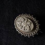 ȥꥢ С ⡼˥󥰥֥ 鯡Victorian  Silver Mourning Brooch