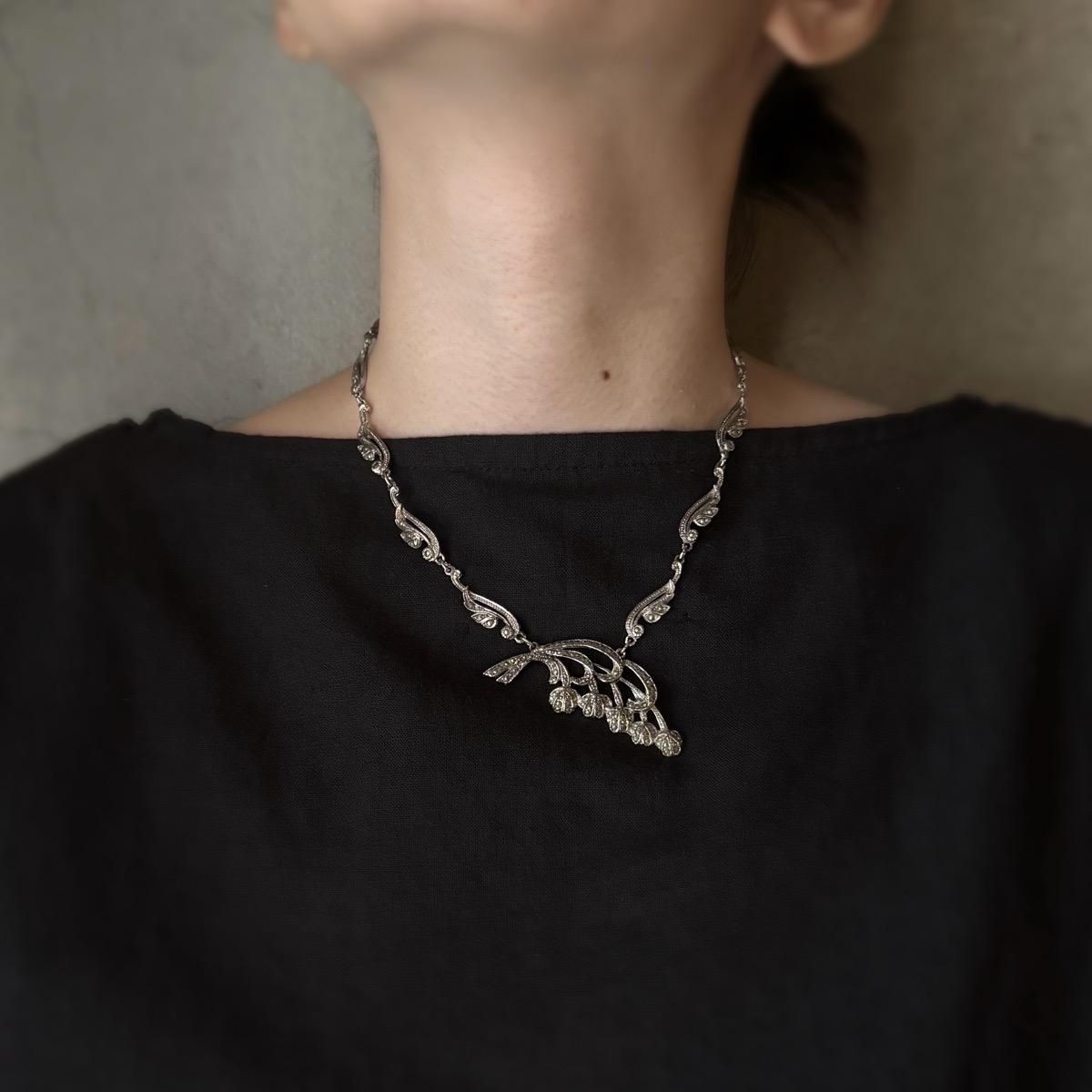 1950ǯ ޡ ᥿  ͥå쥹Marcasite Metal  Necklace
