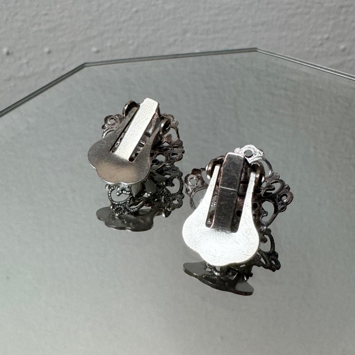 1950-60ǯ ȥꥢ ʥ ǥ磻 󥰡Austria Enamel Edelweiss Earrings