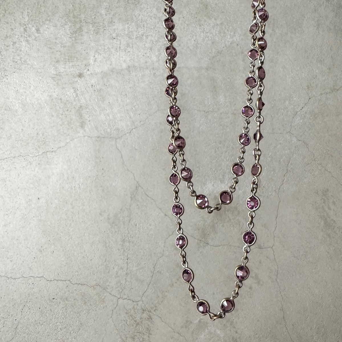 1910-20ǯ ѡץ륬饹 ȥͥå쥹Purple Glass Necklace