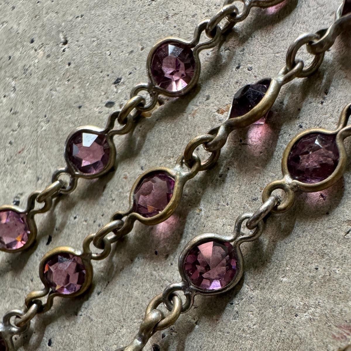 1910-20ǯ ѡץ륬饹 ȥͥå쥹Purple Glass Necklace
