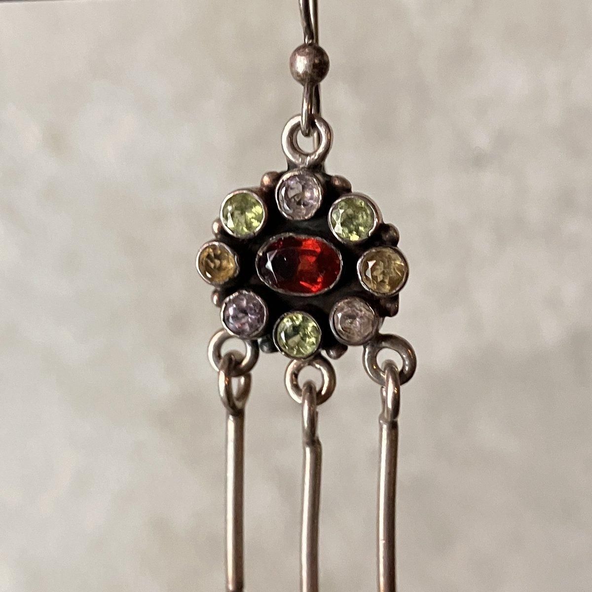 ơ С ͥå ȥ ڥɥå ᥷ եԥSilver Garnet Citrine Peridot Amethyst Earrings